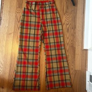 Like New - Free People Plaid Flare Pant